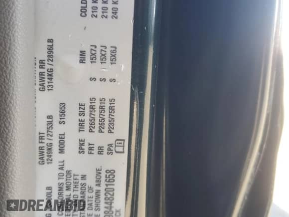 2004 Chevrolet Colorado Z71 with VIN 1GCDS198448201658, listed as a Copart auction lot 82618234 with 159,181 mi miles and Salvage title. Bid and sale history available at DreamBid. Image 12.