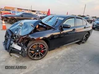 2025 BMW 3 Series M340i xDrive z VIN 3MW69FT02S8F20270, wystawiony jako Copart lot #80534155 z przebiegiem 10 700 mil mil oraz Szkoda całkowita • Salvage title. Historia ofert i sprzedaży dostępna na DreamBid. Obrazek 1.