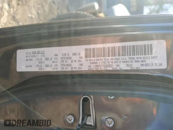 2016 Ram 1500 Big Horn z VIN 1C6RR7GT7GS245521, wystawiony jako Copart lot #47225305 z przebiegiem Nie podano mil oraz Szkoda całkowita • Salvage title. Historia ofert i sprzedaży dostępna na DreamBid. Obrazek 12.