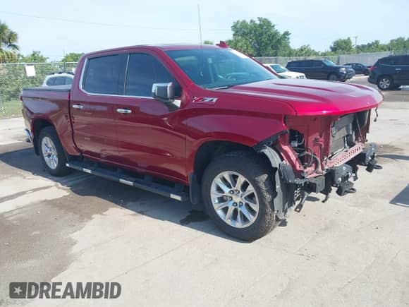2021 Chevrolet Silverado 1500 LTZ with VIN 3GCUYGED5MG222646, listed as a IAAI auction lot 42300134 with 54,339 mi miles and . Bid and sale history available at DreamBid. Image 1.