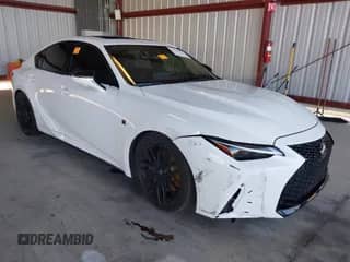 2023 Lexus IS 500 F Sport Performance Premium z VIN JTHAP1D26P5004955, wystawiony jako IAAI lot #43348224 z przebiegiem Nie podano mil oraz . Historia ofert i sprzedaży dostępna na DreamBid. Obrazek 1.