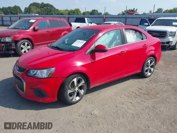 2017 Chevrolet Sonic Premier with VIN 1G1JF5SB8H4108667, listed as a IAAI auction lot 43127252 with 240,684 mi miles and . Bid and sale history available at DreamBid. Image 2.