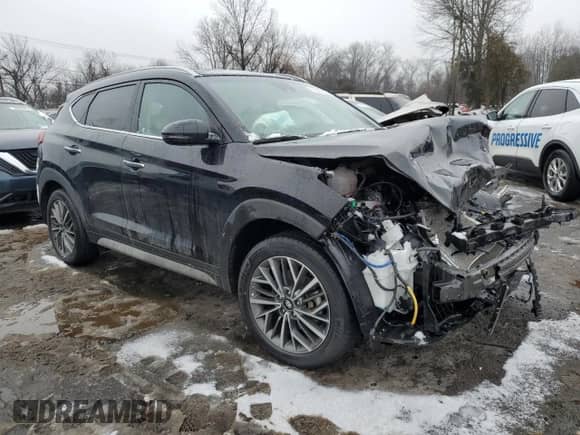 2021 Hyundai Tucson Limited with VIN KM8J3CAL2MU399252, listed as a Copart auction lot 39479034 with Not provided miles and Salvage title. Bid and sale history available at DreamBid. Image 4.