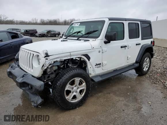 2021 Jeep Wrangler Unlimited Sport with VIN 1C4HJXKN5MW672852, listed as a Copart auction lot 86627194 with 66,727 mi miles and Salvage title. Bid and sale history available at DreamBid. Image 1.