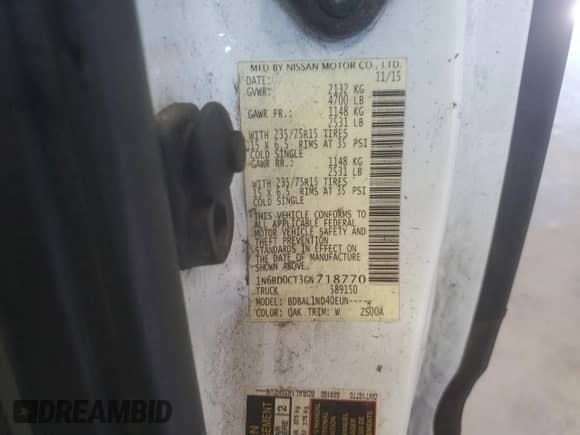 2016 Nissan Frontier S z VIN 1N6BD0CT3GN718770, wystawiony jako Copart lot #70010885 z przebiegiem 185 079 mil mil oraz Czysty tytuł • Clean title. Historia ofert i sprzedaży dostępna na DreamBid. Obrazek 12.