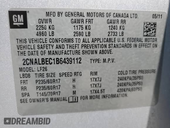 2011 Chevrolet Equinox LS с VIN 2CNALBEC1B6439112, выставлен на аукционе Copart как лот 52395675 с пробегом 47 627 миль миль и Списание • Salvage title. История ставок и продаж доступна на DreamBid. Изображение 16.