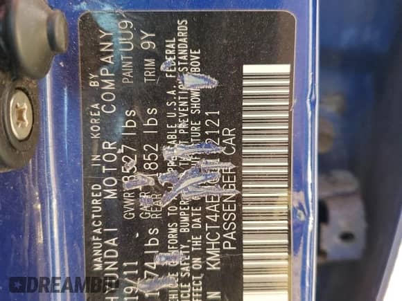 2012 Hyundai Accent GLS z VIN KMHCT4AE2CU112121, wystawiony jako Copart lot #80331865 z przebiegiem 129 980 mil mil oraz Szkoda całkowita • Salvage title. Historia ofert i sprzedaży dostępna na DreamBid. Obrazek 12.