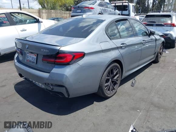 2023 BMW 5 Series 530i with VIN WBA53BH03PWY06061, listed as a IAAI auction lot 42236501 with 25,672 mi miles and . Bid and sale history available at DreamBid. Image 4.