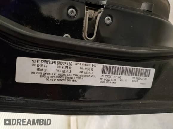 2013 Chrysler 300 C с VIN 2C3CCAET1DH711645, выставлен на аукционе Copart как лот 52899625 с пробегом 122 063 миль миль и На запчасти • Non repairable. История ставок и продаж доступна на DreamBid. Изображение 14.