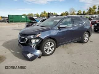 2018 Chevrolet Equinox Premier z VIN 3GNAXMEV7JS560837, wystawiony jako Copart lot #84935975 z przebiegiem 113 101 mil mil oraz Szkoda całkowita • Salvage title. Historia ofert i sprzedaży dostępna na DreamBid. Obrazek 1.
