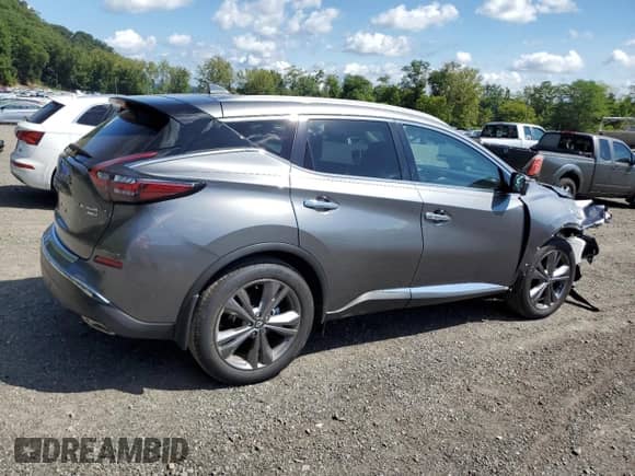 2024 Nissan Murano Platinum with VIN 5N1AZ2DS0RC108983, listed as a Copart auction lot 70046335 with 944 mi miles and Salvage title. Bid and sale history available at DreamBid. Image 3.