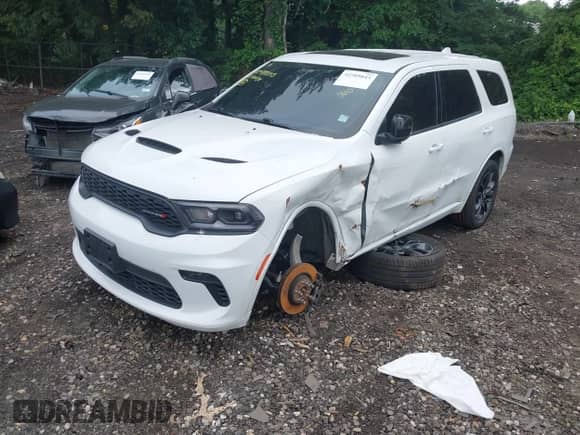 2021 Dodge Durango GT Plus with VIN 1C4RDJDG5MC521437, listed as a IAAI auction lot 42589843 with 53,492 mi miles and . Bid and sale history available at DreamBid. Image 6.