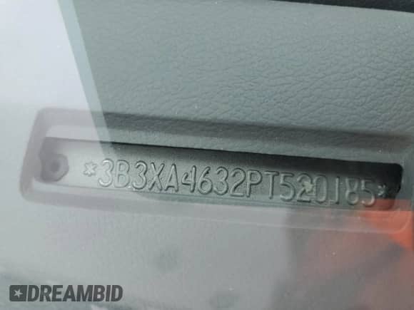 1993 Dodge Spirit with VIN 3B3XA4632PT520185, listed as a Copart auction lot 54891565 with 125,574 mi miles and Salvage title. Bid and sale history available at DreamBid. Image 12.