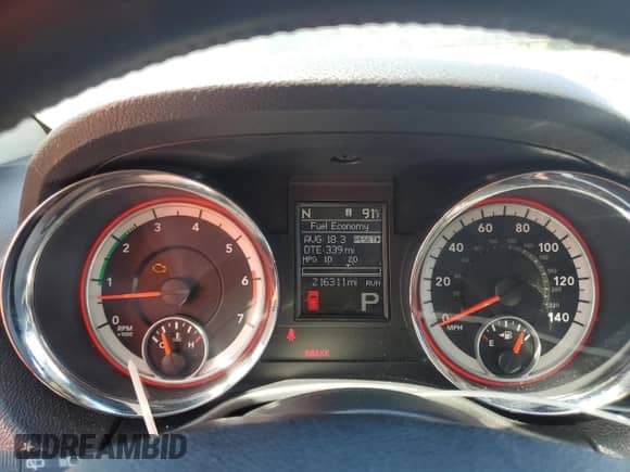 2012 Dodge Durango R/T with VIN 1C4SDJCTXCC320051, listed as a Copart auction lot 66534935 with 216,311 mi miles and Salvage title. Bid and sale history available at DreamBid. Image 9.