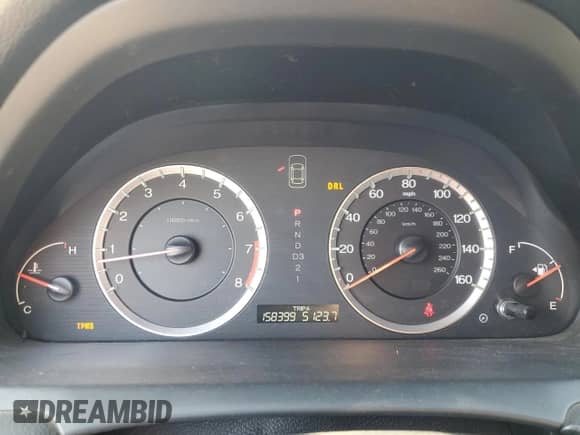 2009 Honda Accord EX-L with VIN 1HGCP36829A021707, listed as a Copart auction lot 80503595 with 158,399 mi miles and Salvage title. Bid and sale history available at DreamBid. Image 9.