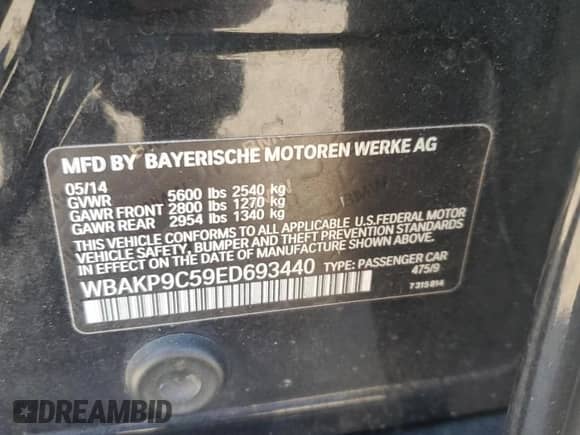 2014 BMW 5 Series 550i xDrive с VIN WBAKP9C59ED693440, выставлен на аукционе Copart как лот 82652705 с пробегом 116 007 миль миль и Чистый • Clean title. История ставок и продаж доступна на DreamBid. Изображение 12.