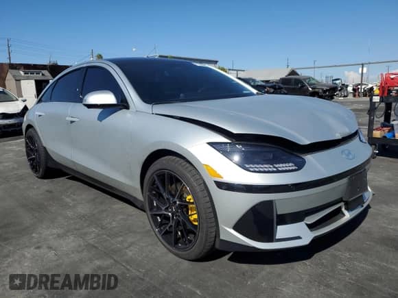 2023 Hyundai Ioniq 6 Limited with VIN KMHM54AA8PA045432, listed as a Copart auction lot 71747405 with 31,592 mi miles and Salvage title. Bid and sale history available at DreamBid. Image 4.