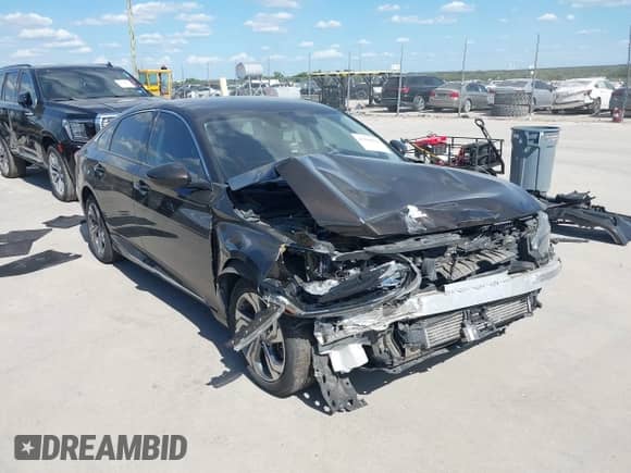 2018 Honda Accord EX z VIN 1HGCV1F42JA102900, wystawiony jako IAAI lot #43106925 z przebiegiem 76 821 mil mil oraz . Historia ofert i sprzedaży dostępna na DreamBid. Obrazek 1.