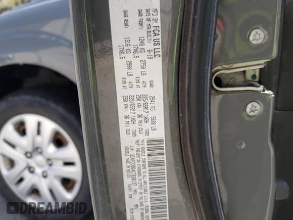 2019 Dodge Journey SE z VIN 3C4PDDBG4KT838137, wystawiony jako Copart lot #60933045 z przebiegiem 78 623 mil mil oraz Szkoda całkowita • Salvage title. Historia ofert i sprzedaży dostępna na DreamBid. Obrazek 14.