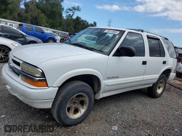 2001 Chevrolet Blazer LT with VIN 1GNCS13W312132549, listed as a Copart auction lot 90613665 with 207,148 mi miles and Salvage title. Bid and sale history available at DreamBid. Image 1.