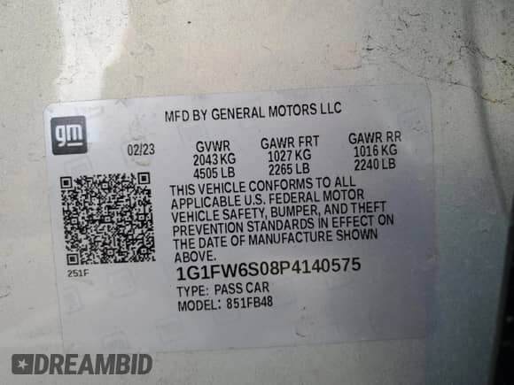 2023 Chevrolet Bolt EV 1LT z VIN 1G1FW6S08P4140575, wystawiony jako Copart lot #76200533 z przebiegiem 7 164 mil mil oraz . Historia ofert i sprzedaży dostępna na DreamBid. Obrazek 13.