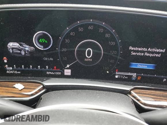 2021 Cadillac Escalade Premium Luxury with VIN 1GYS4BKL1MR445245, listed as a Copart auction lot 42578795 with 40,416 mi miles and Salvage title. Bid and sale history available at DreamBid. Image 9.