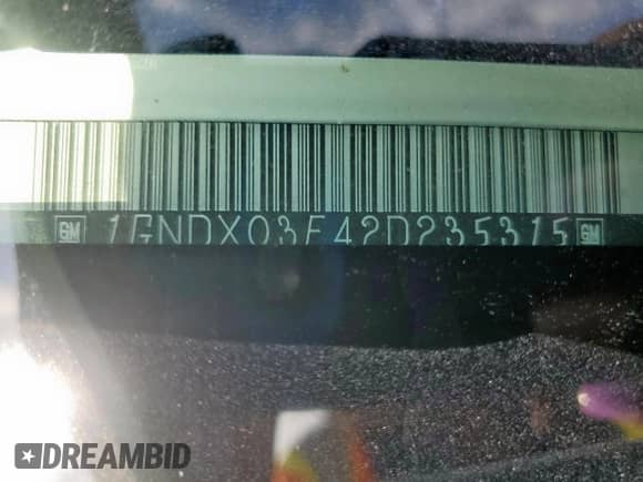 2002 Chevrolet Venture Plus 1SB z VIN 1GNDX03E42D235315, wystawiony jako Copart lot #65281615 z przebiegiem 241 889 mil mil oraz Szkoda całkowita • Salvage title. Historia ofert i sprzedaży dostępna na DreamBid. Obrazek 13.