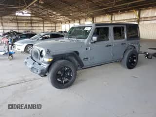 2021 Jeep Wrangler Unlimited 80th Anniversary с VIN 1C4HJXDG2MW595971, выставлен на аукционе Copart как лот 63240175 с пробегом 52 498 миль миль и Списание • Salvage title. История ставок и продаж доступна на DreamBid. Изображение 1.