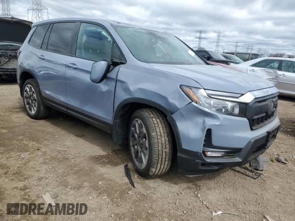 2025 Honda Passport EX-L with VIN 5FNYF8H59SB006285, listed as a Copart auction lot 52709065 with 3,009 mi miles and Salvage title. Bid and sale history available at DreamBid. Image 4.