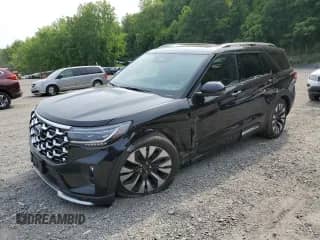 2025 Ford Explorer Platinum with VIN 1FMUK8HH7SGB23840, listed as a Copart auction lot 59996365 with 2,505 mi miles and Salvage title. Bid and sale history available at DreamBid. Image 1.