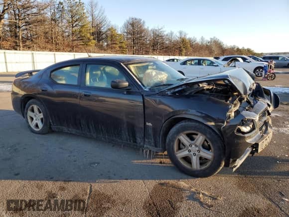 2008 Dodge Charger SE with VIN 2B3KA43G18H266917, listed as a Copart auction lot 89182945 with 258,549 mi miles and Salvage title. Bid and sale history available at DreamBid. Image 4.