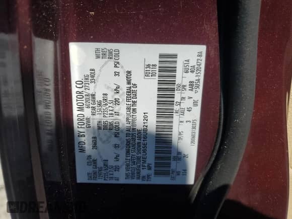 2006 Ford Explorer Limited z VIN 1FMEU65E16UB21201, wystawiony jako Copart lot #48296645 z przebiegiem 100 693 mil mil oraz Szkoda całkowita • Salvage title. Historia ofert i sprzedaży dostępna na DreamBid. Obrazek 13.