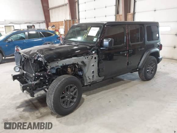 2025 Jeep Wrangler Sport S with VIN 1C4PJXDNXSW503061, listed as a IAAI auction lot 42394317 with 14,178 mi miles and . Bid and sale history available at DreamBid. Image 2.