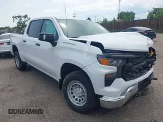 2024 Chevrolet Silverado 1500 Work Truck z VIN 1GCPDAEK9RZ357589, wystawiony jako IAAI lot #42375993 z przebiegiem 22 912 mil mil oraz . Historia ofert i sprzedaży dostępna na DreamBid. Obrazek 1.