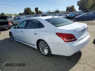 2014 Hyundai Equus Ultimate z VIN KMHGH4JH0EU084948, wystawiony jako Copart lot #44762455 z przebiegiem 112 625 mil mil oraz Szkoda całkowita • Salvage title. Historia ofert i sprzedaży dostępna na DreamBid. Obrazek 2.