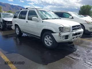 2001 Nissan Pathfinder LE z VIN JN8DR09Y81W574302, wystawiony jako IAAI lot #43369624 z przebiegiem 256 007 mil mil oraz . Historia ofert i sprzedaży dostępna na DreamBid. Obrazek 1.