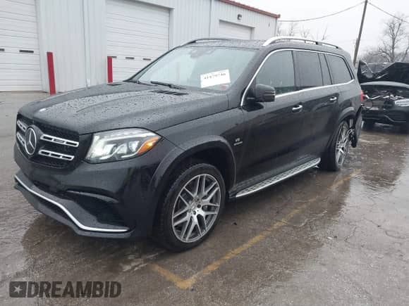 2017 Mercedes-Benz GLS 63 AMG with VIN 4JGDF7FE4HA752670, listed as a IAAI auction lot 41479746 with 105,653 mi miles and . Bid and sale history available at DreamBid. Image 2.