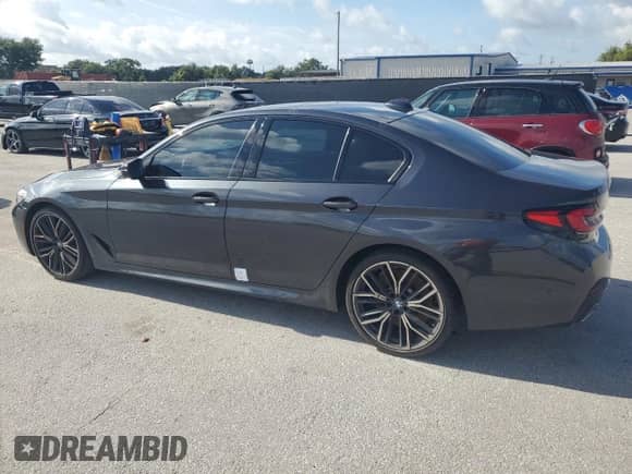 2021 BMW 5 Series 540i with VIN WBA53BJ07MWW92104, listed as a Copart auction lot 63734325 with 77,626 mi miles and Non repairable. Bid and sale history available at DreamBid. Image 2.