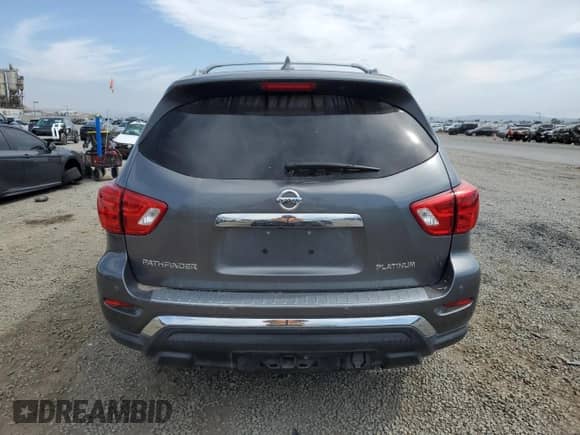 2020 Nissan Pathfinder Platinum с VIN 5N1DR2DNXLC579019, выставлен на аукционе Copart как лот 58950695 с пробегом 40 252 миль миль и Списание • Salvage title. История ставок и продаж доступна на DreamBid. Изображение 6.