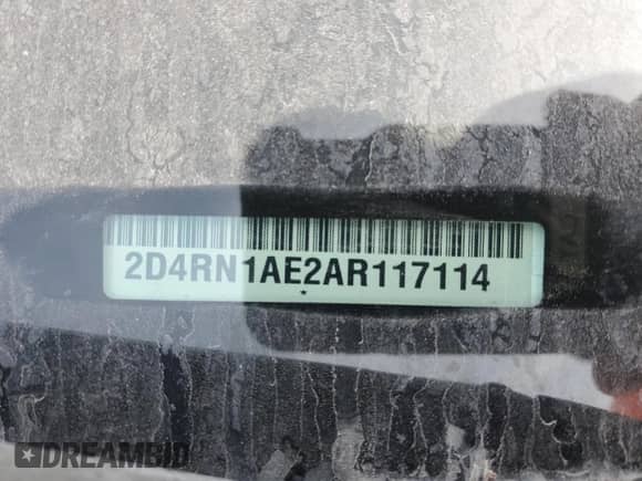 2010 Dodge Grand Caravan Cargo with VIN 2D4RN1AE2AR117114, listed as a Copart auction lot 66612434 with 92,149 mi miles and Salvage title. Bid and sale history available at DreamBid. Image 13.