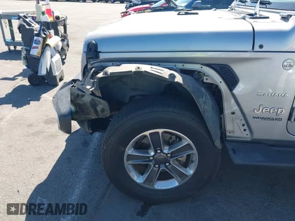 2021 Jeep Wrangler Unlimited Sahara High Altitude with VIN 1C4HJXEN4MW624223, listed as a IAAI auction lot 43407443 with 72,633 mi miles and . Bid and sale history available at DreamBid. Image 6.