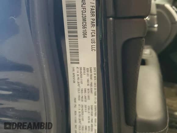 2021 Jeep Grand Cherokee SRT with VIN 1C4RJFDJ3MC561064, listed as a Copart auction lot 56707095 with 24,895 mi miles and Clean title. Bid and sale history available at DreamBid. Image 12.
