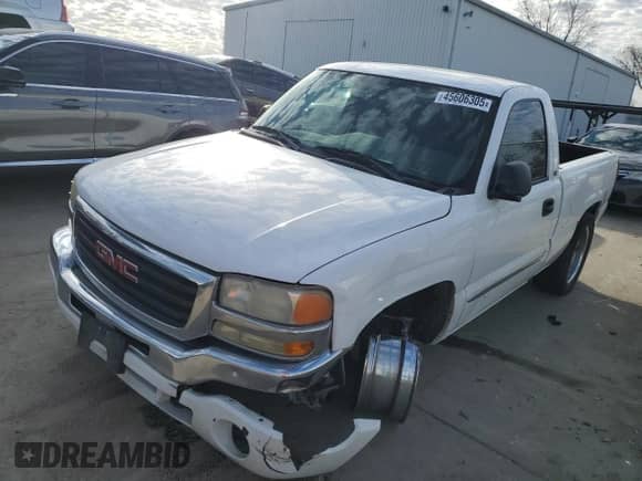 2005 GMC Sierra 1500 Work Truck with VIN 1GTEC14V45Z226490, listed as a Copart auction lot 45606305 with 205,203 mi miles and Salvage title. Bid and sale history available at DreamBid. Image 1.