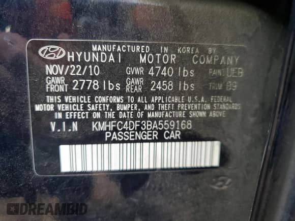 2011 Hyundai Azera Limited с VIN KMHFC4DF3BA559168, выставлен на аукционе Copart как лот 78522114 с пробегом 255 666 миль миль и Списание • Salvage title. История ставок и продаж доступна на DreamBid. Изображение 15.