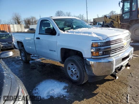 2015 Chevrolet Silverado 2500HD Work Truck with VIN 1GC0KUEG9FZ518247, listed as a Copart auction lot 46096445 with 25,851 mi miles and Salvage title. Bid and sale history available at DreamBid. Image 4.