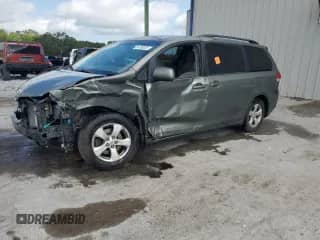 2011 Toyota Sienna LE AAS with VIN 5TDKK3DC8BS105846, listed as a Copart auction lot 55756855 with 122,042 mi miles and Salvage title. Bid and sale history available at DreamBid. Image 1.
