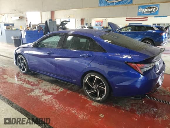 2021 Hyundai Elantra N Line z VIN KMHLR4AF8MU113220, wystawiony jako Copart lot #64006525 z przebiegiem 44 245 mil mil oraz Szkoda całkowita • Salvage title. Historia ofert i sprzedaży dostępna na DreamBid. Obrazek 2.