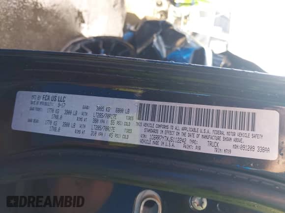 2018 Ram 1500 Rebel with VIN 1C6RR7YTXJS112242, listed as a IAAI auction lot 41664252 with 147,630 mi miles and . Bid and sale history available at DreamBid. Image 9.