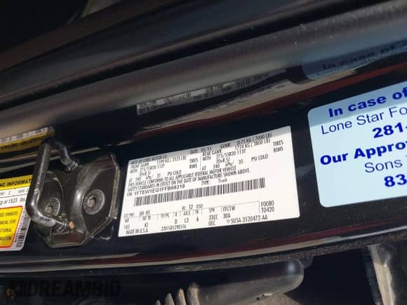 2015 Ford F-150 XLT z VIN 1FTEW1EG1FFB69319, wystawiony jako IAAI lot #42405279 z przebiegiem 88 448 mil mil oraz . Historia ofert i sprzedaży dostępna na DreamBid. Obrazek 9.