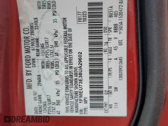 2008 Ford Explorer XLT с VIN 1FMEU73E38UA29602, выставлен на аукционе Copart как лот 85134775 с пробегом 204 445 миль миль и Списание • Salvage title. История ставок и продаж доступна на DreamBid. Изображение 13.